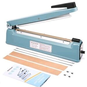 METRONIC Impulse Sealer 12 Inch, Heat Sealer Machine with Repair Kit, Manual Bag